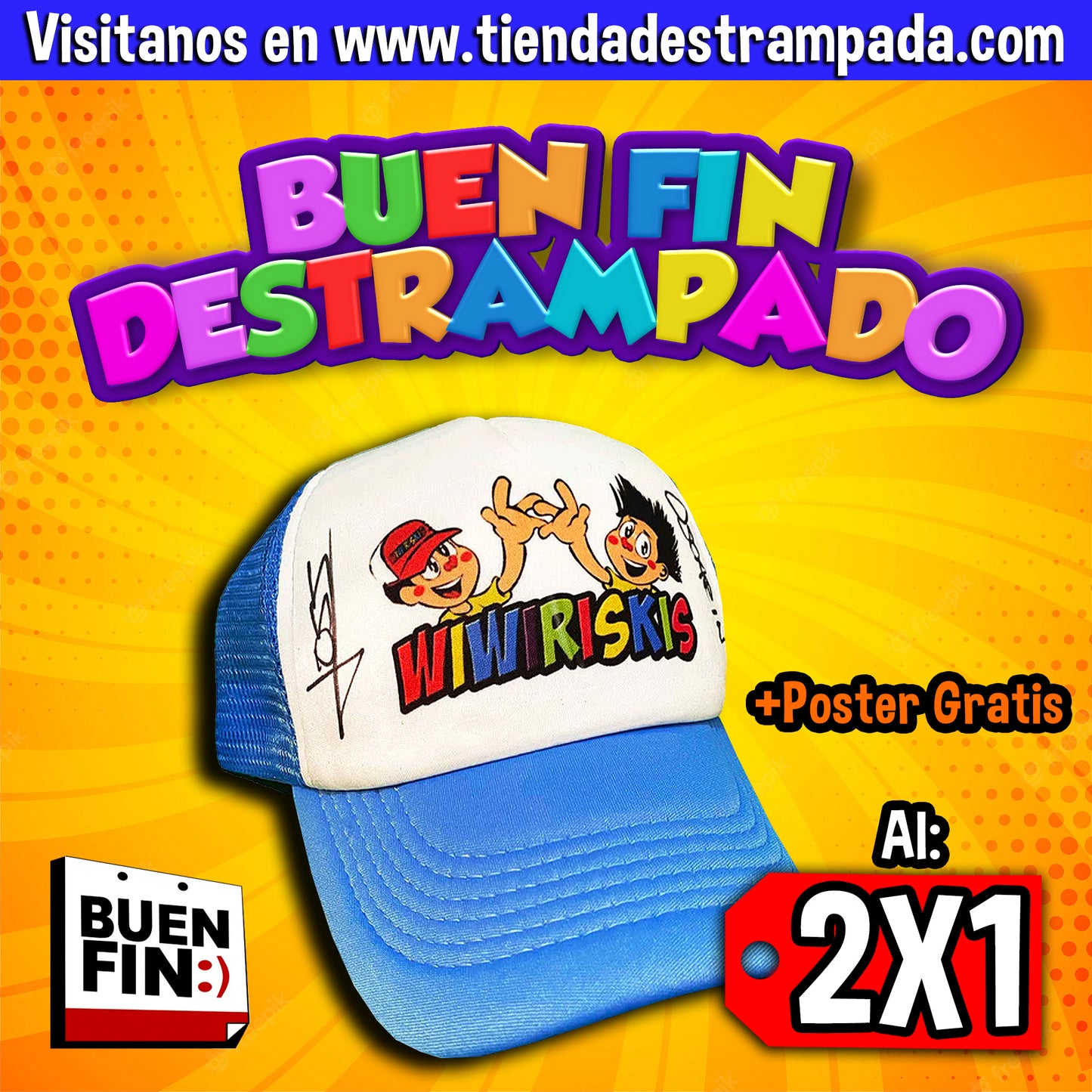 GORRA DESTRAMPADA 2X1